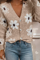 Floral knit cardigan