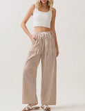 Striped drawstring pants