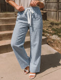 Striped drawstring pants