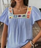 Floral detail boho top