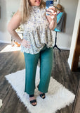 Floral babydoll tunic top
