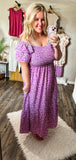 Floral smocked maxi