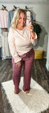 Ribbed knit lounge pants