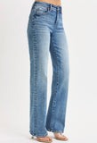 Tummy control straight leg denim
