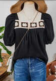 Crochet floral top
