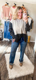 Mixed stripe sweater