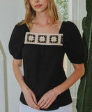 Crochet floral top