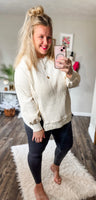 Oversized waffle knit pullover
