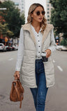 Faux fur long vest
