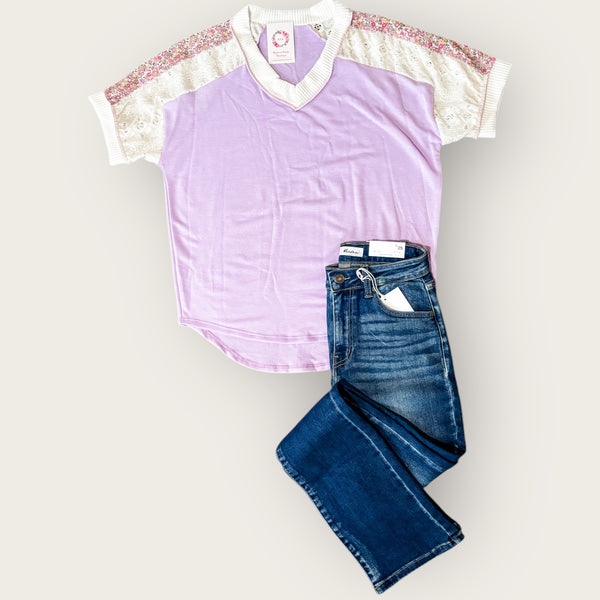 Floral patchwork top