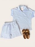 Striped short set