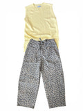 Leopard drawstring pants