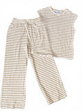 Casual khaki stripe set