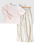 Ruffle cuff blush top