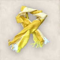 Soft yellow fringe scarf