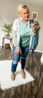 Sage slouchy top