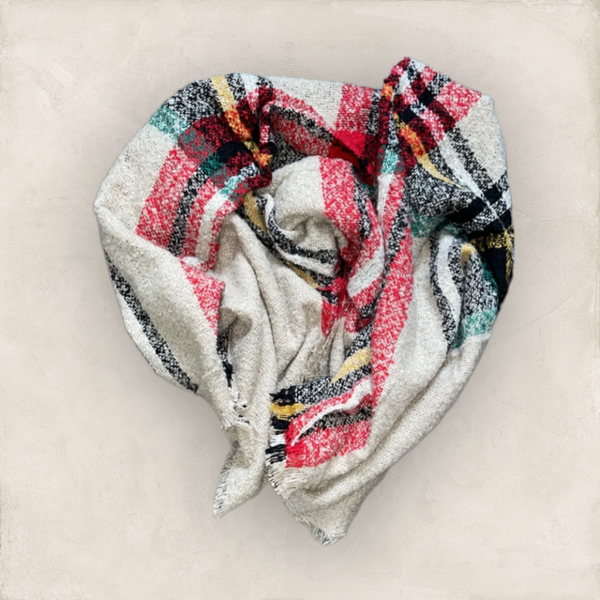 Hairy blanket scarf