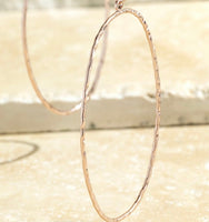 Rose gold oval earrings